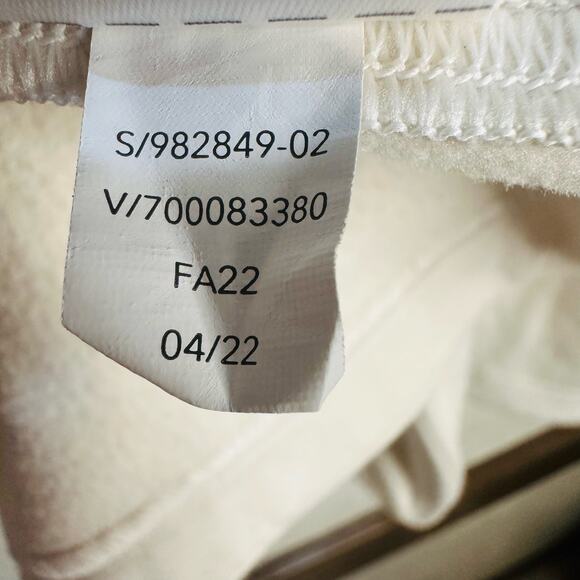 Athleta Magnolia White Moto Jacket Full Zip Fleece Lining Women's Size M - Picture 12 of 15